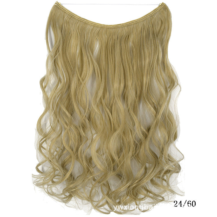 22" Invisible Wire Hair Extensions - No Clips Secret Fish Line Synthetic Hairpiece
