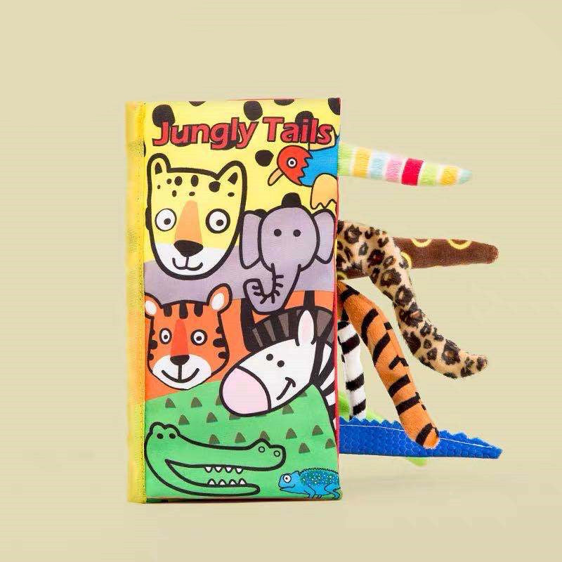 Baby Sensory Crinkle Tail Toy – Soft Polyester Infant Activity Toy with Sound