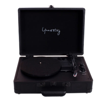 Vintage Bluetooth Turntable with Leather Case - Portable Vinyl Record Player