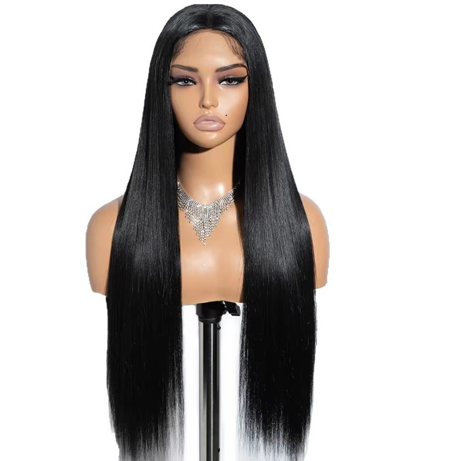 Glueless Straight Human Hair Wig - No Adhesive Needed