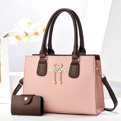 Large Capacity PU Leather Tote Bag - Casual Fashion Handbag