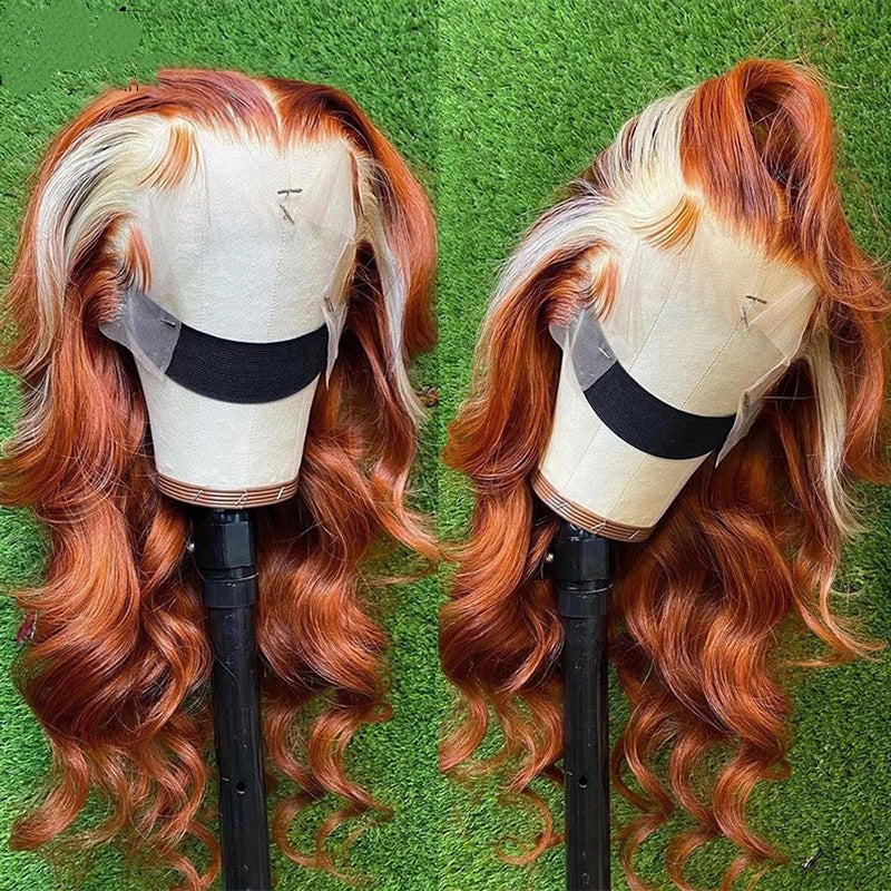 4x4 Human Hair Lace Closure Wig - Highlight 613 Blonde Medium Length