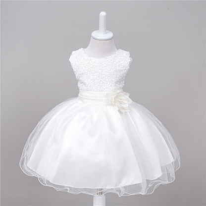 Girls Sequin Princess Dress - Flower Girl Wedding Party Gown