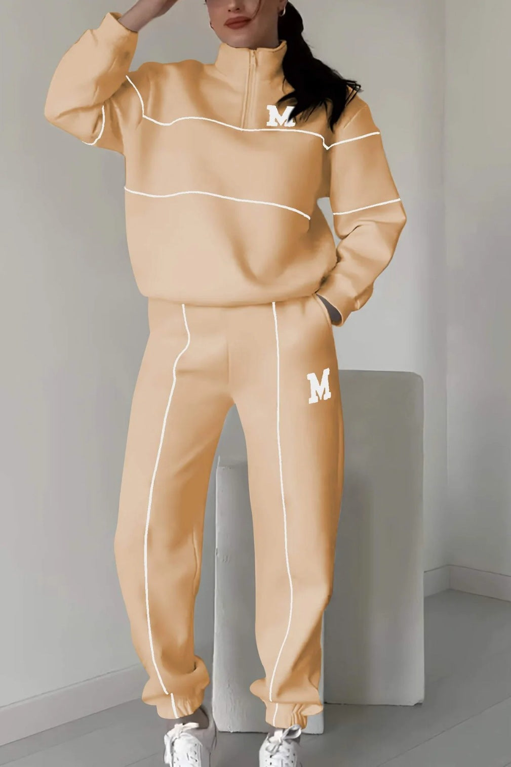 Women's 2 Piece Lounge Set - Pullover Sweatshirt & Sweatpants
