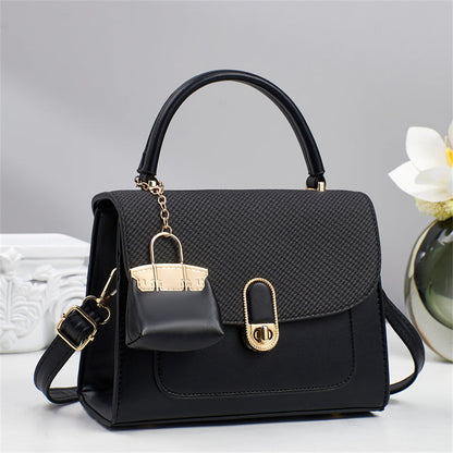 Hollow Out Bucket Shoulder Bag - Portable PU Leather Handbag
