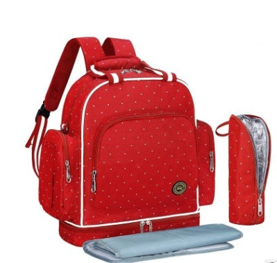 Multi-Function Diaper Bag Backpack - 3-Way Convertible Oxford Cloth
