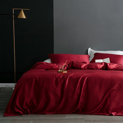 Tencel Duvet Cover Set - 80 Double-Sided Solid Color Bedding Collection