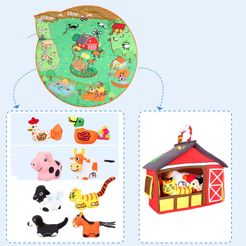 Baby Activity Play Mat & Game Blanket – Early Education Animal Toy Set
