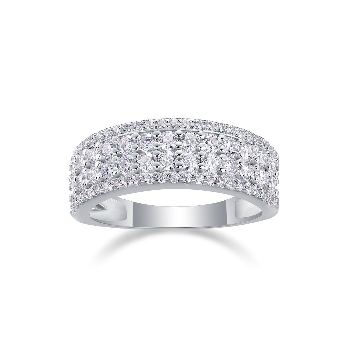 Moissanite Wedding Ring Set - S925 Silver Platinum-Plated Couple Rings
