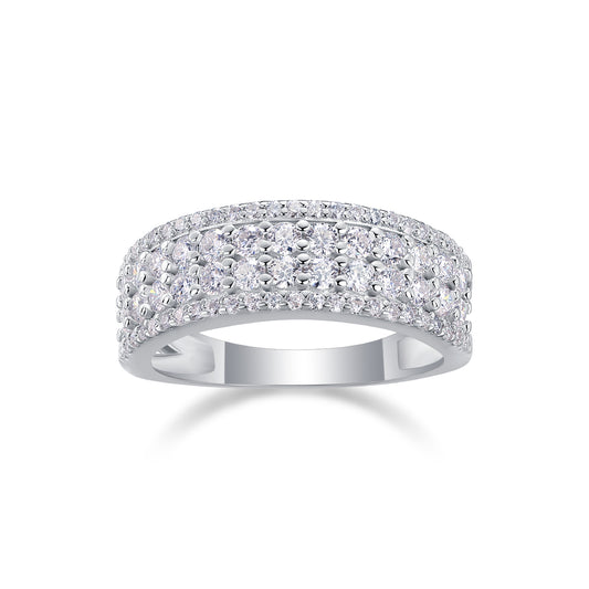 Moissanite Wedding Ring Set - S925 Silver Platinum-Plated Couple Rings