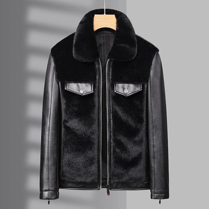 Men's Luxury Faux Fur Winter Jacket - Premium Warm Coat