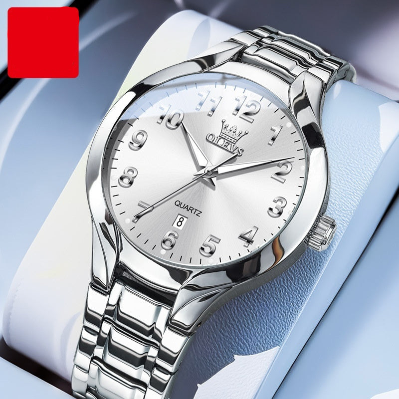 Men's Three-Dimensional Dial Business Watch | Steel Bracelet | 5 Color Options