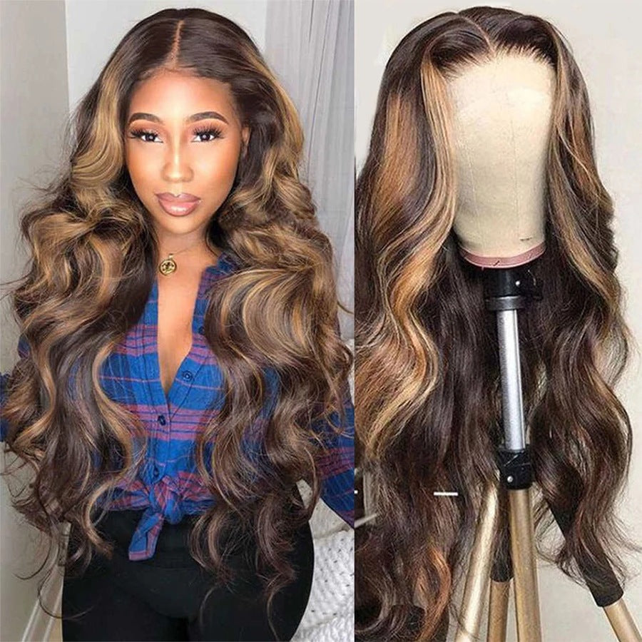 Medium and Long Curly Human Hair Wig - Big Wave European Fashion Style