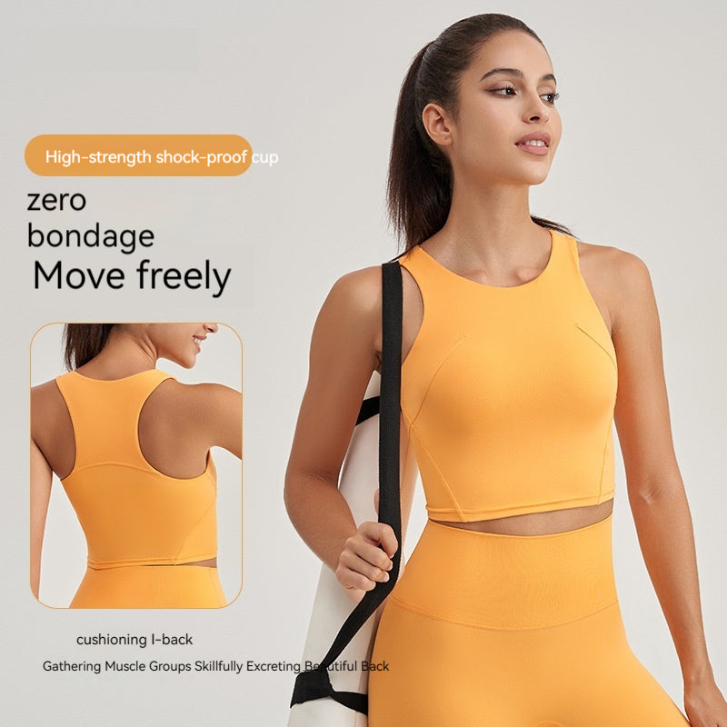 Women's Back Design Sports Bra - Sleeveless Workout Fitness Bra