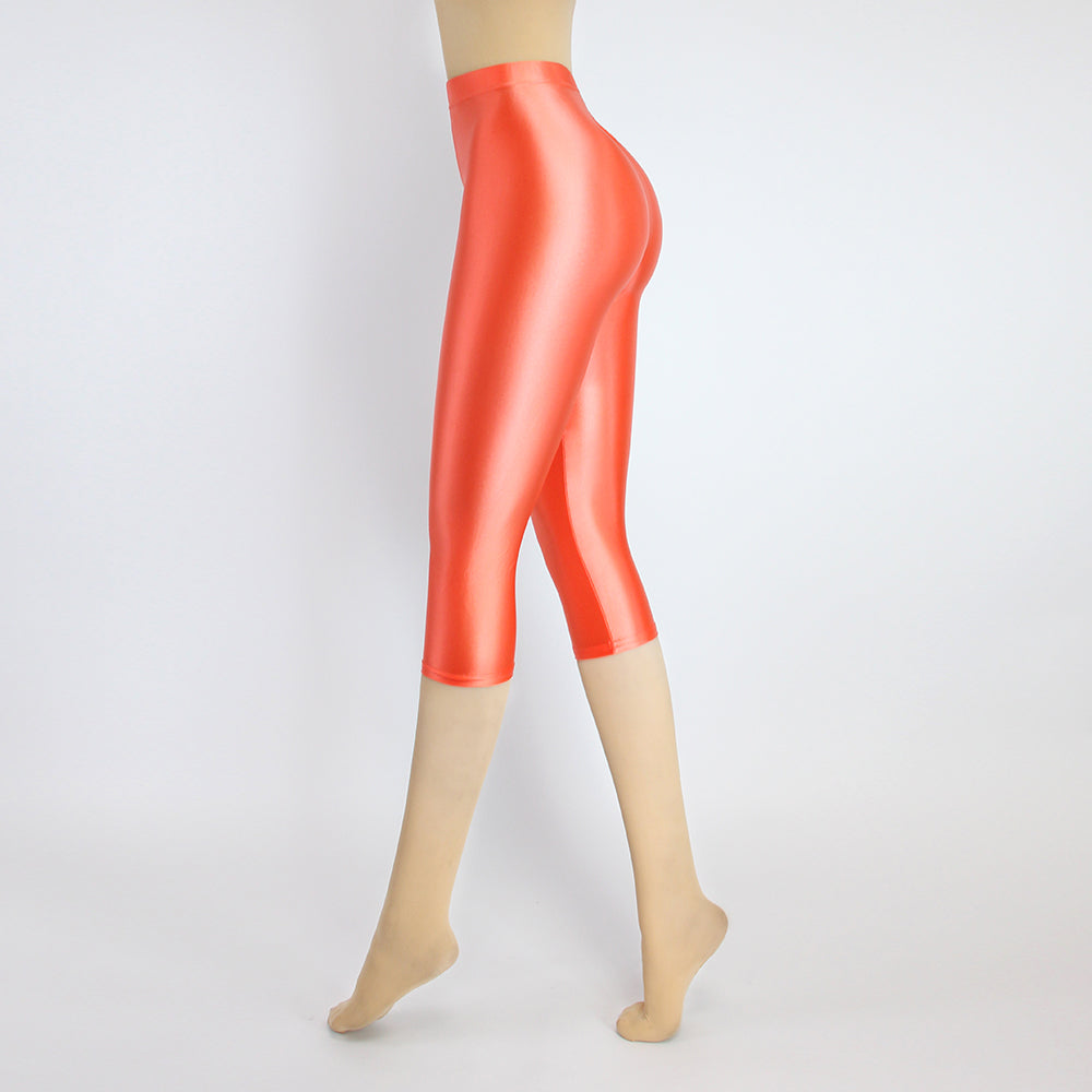 High Waist Cropped Sports Leggings - Stretch Activewear Capris