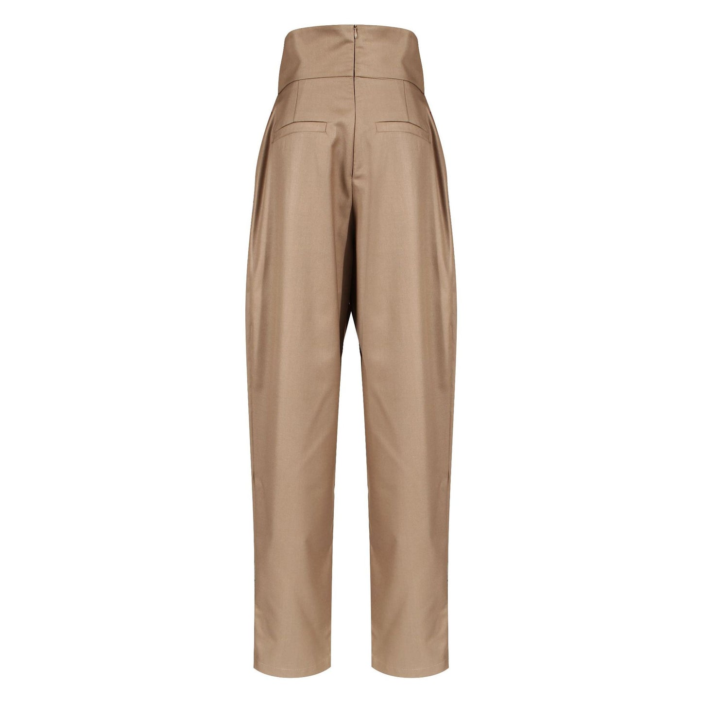 High Waist Cross Strap Radish Pants - Women's Tapered Leg Trousers with Belt