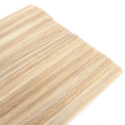 Real Human Hair Seamless Flat Extensions - Medium Long Length