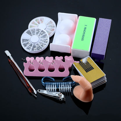 Professional Manicure Tool Set with 36W UV Lamp - Complete Nail Art Kit