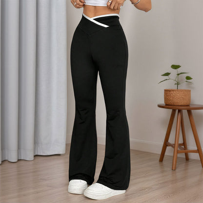 Women's High-Waisted Stretch Flare Pants - Slimming Bell-Bottom Trousers