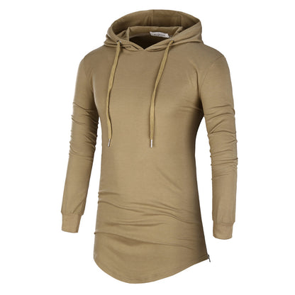 Mid-Length Hooded Pullover T-Shirt - Camouflage Sports Long Sleeve