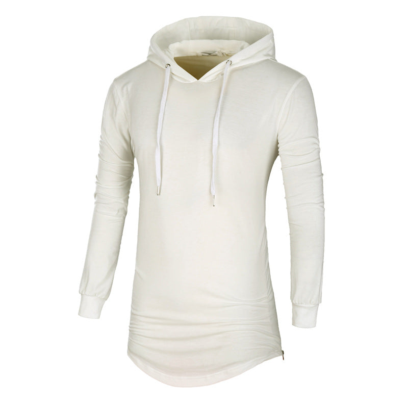 Mid-Length Hooded Pullover T-Shirt - Camouflage Sports Long Sleeve