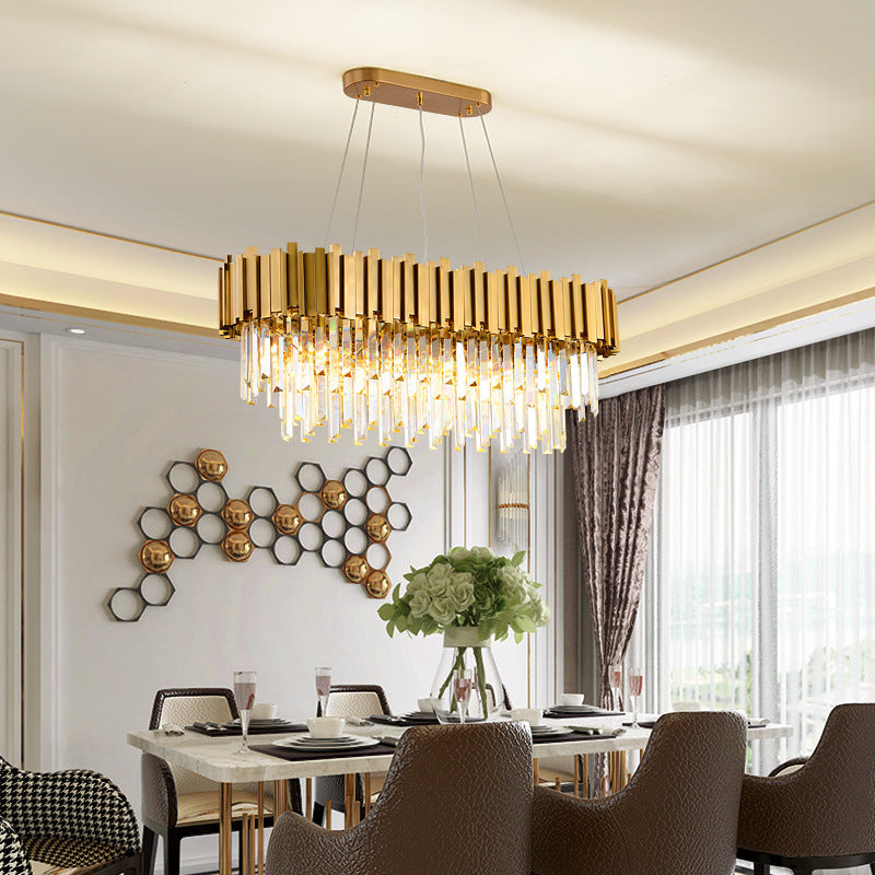 Modern Crystal Chandelier - LED Ceiling Light for Living Room