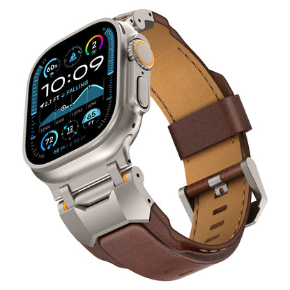 Premium Top Layer Cowhide Smartwatch Strap - Handmade Vintage Leather Band