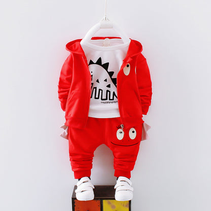Boys Cotton Hoodie Tracksuit Set - Long Sleeve Pants Outfit