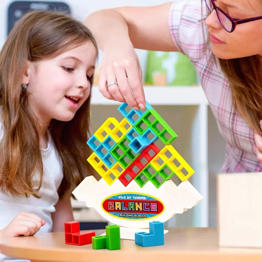 Balance Stacking Game - Educational Tower Building Blocks for Kids & Adults