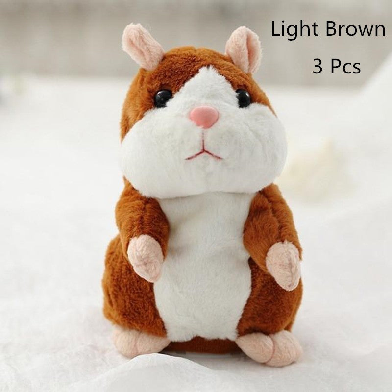 Talking Hamster Plush Toy - Voice Repeating Interactive Stuffed Animal for Kids