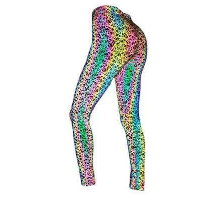Reflective Fitness Yoga Pants - Slim Fit Polyester Leggings