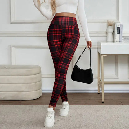 Women's Printed Athletic Leggings - Breathable Fitness Pants