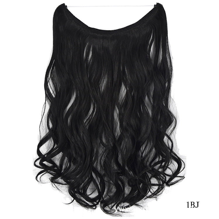 22" Invisible Wire Hair Extensions - No Clips Secret Fish Line Synthetic Hairpiece