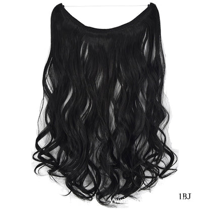 22" Invisible Wire Hair Extensions - No Clips Secret Fish Line Synthetic Hairpiece