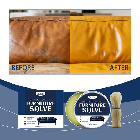 Professional Leather Furniture Care Kit with Conditioning Agent & Brush