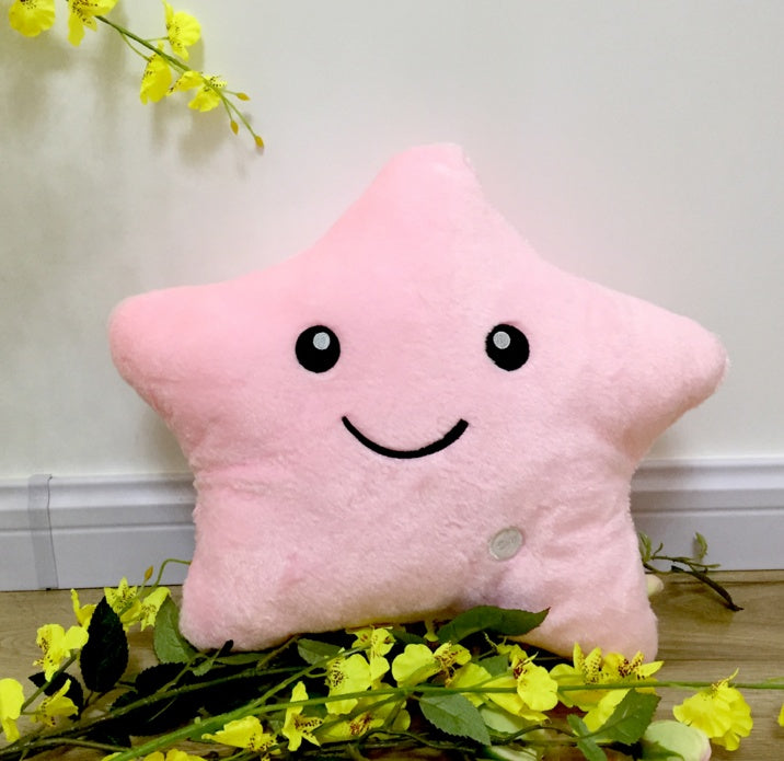 LED Light-Up Plush Star Cushion Pillow Toy | 41cm Soft Stuffed Gift for Kids