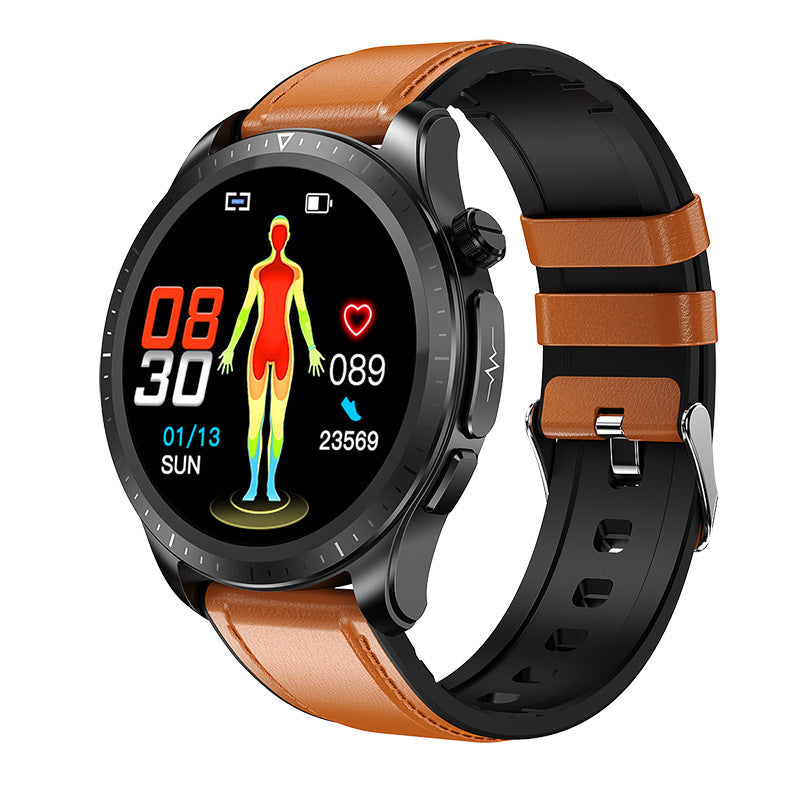 E420 Smart Watch for Women - Heart Rate Temperature Blood Oxygen ECG Monitor