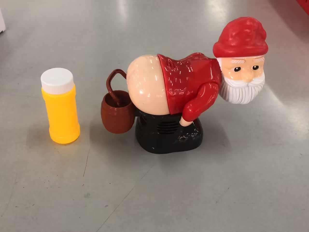 Santa Claus Bubble Machine - Electric with Music & Lights for Kids Christmas Fun