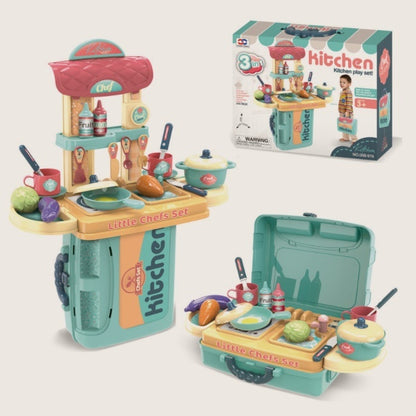 Kids Role Play Toy Set with Handbag – Kitchen, Tools, Makeup & More