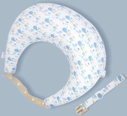 Multifunctional Nursing Pillow with Adjustable Strap - Washable Cotton Cover