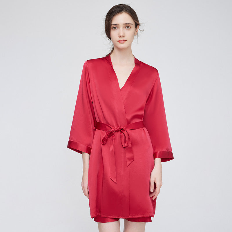 Women's Luxe Silk Slip Nightdress - 100% Pure Silk with V-Neck and Adjustable Spaghetti Straps