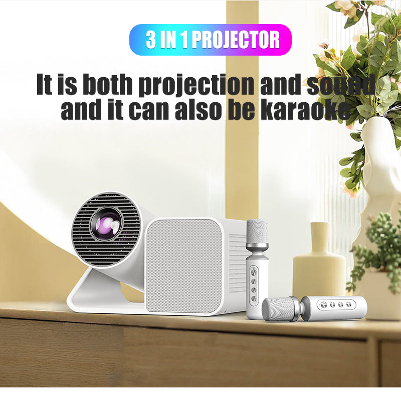Karaoke projector system showing HD projection capabilities