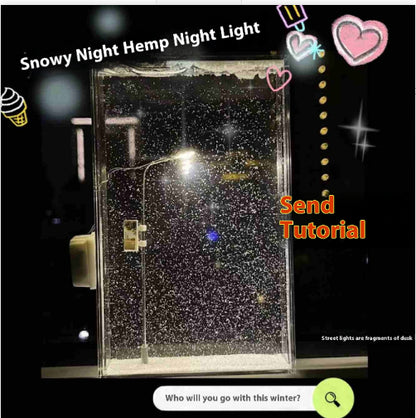 DIY Snowflake Night Light Kit - LED Christmas Desktop Decor with Assembly Instructions