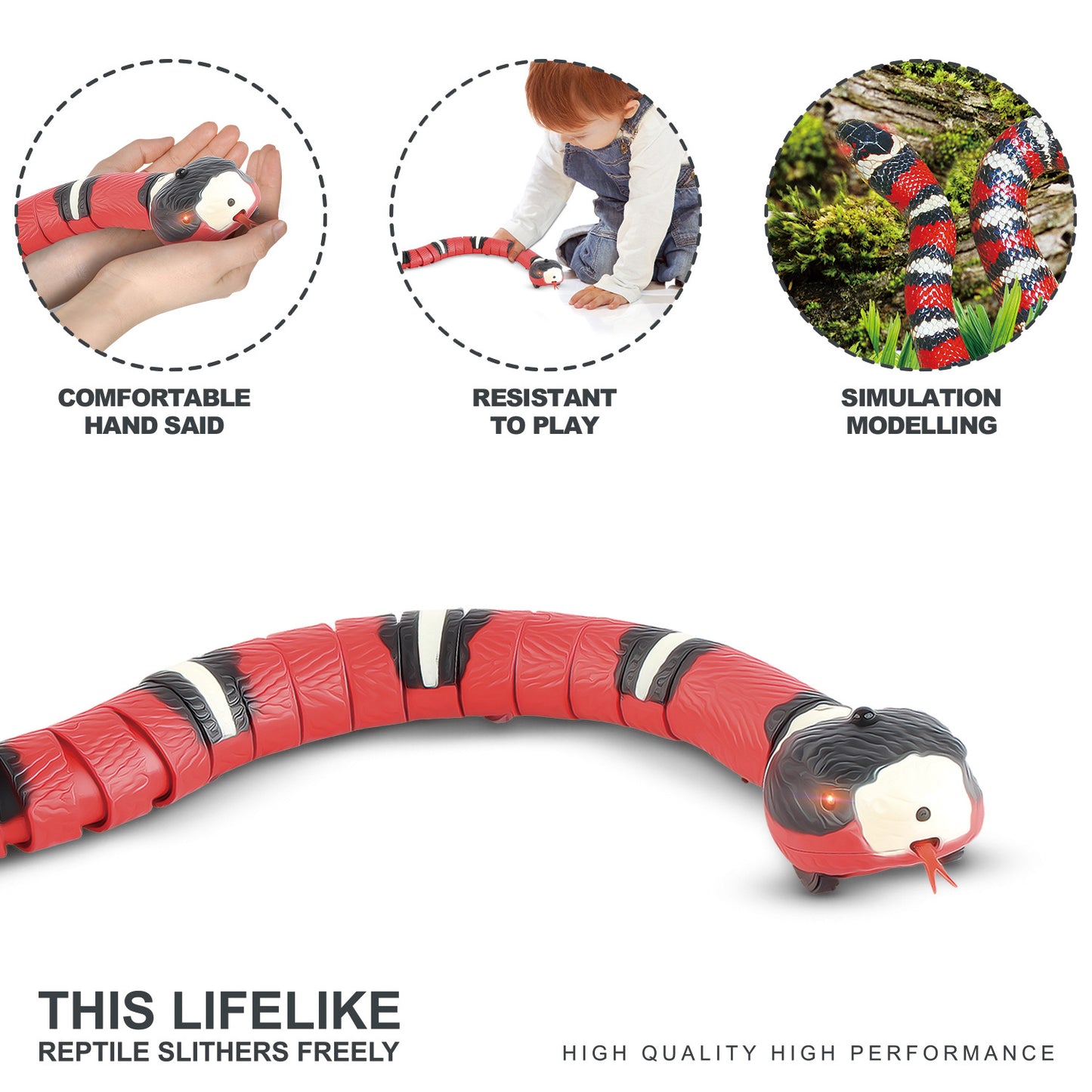 Interactive Electronic Snake Cat Toy - USB Rechargeable with Smart Sensing & Catnip