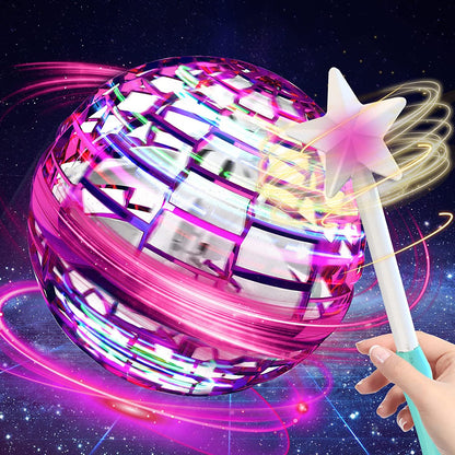 Flying Ball Toy - LED Spinning Boomerang Drone for Kids