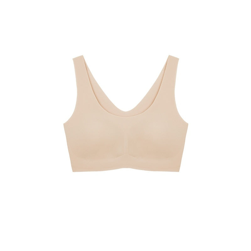 Women's Seamless Triangle Cup Underwire Bra - A B C Cup Detachable Straps
