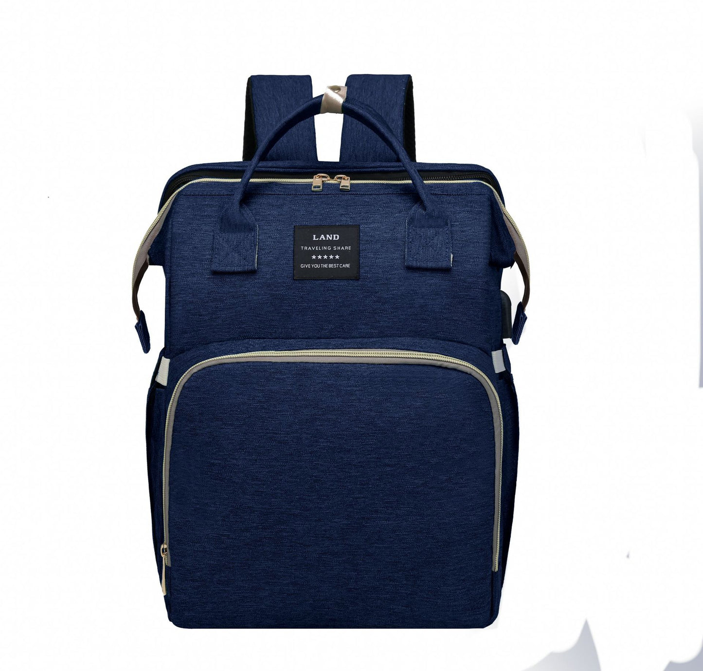 Large Capacity Diaper Backpack with Insulated Pockets - Multi-Function Baby Bag