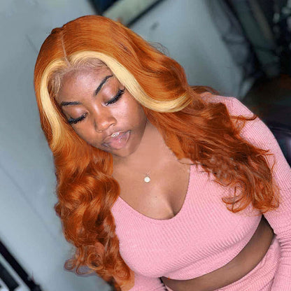 4x4 Human Hair Lace Closure Wig - Highlight 613 Blonde Medium Length