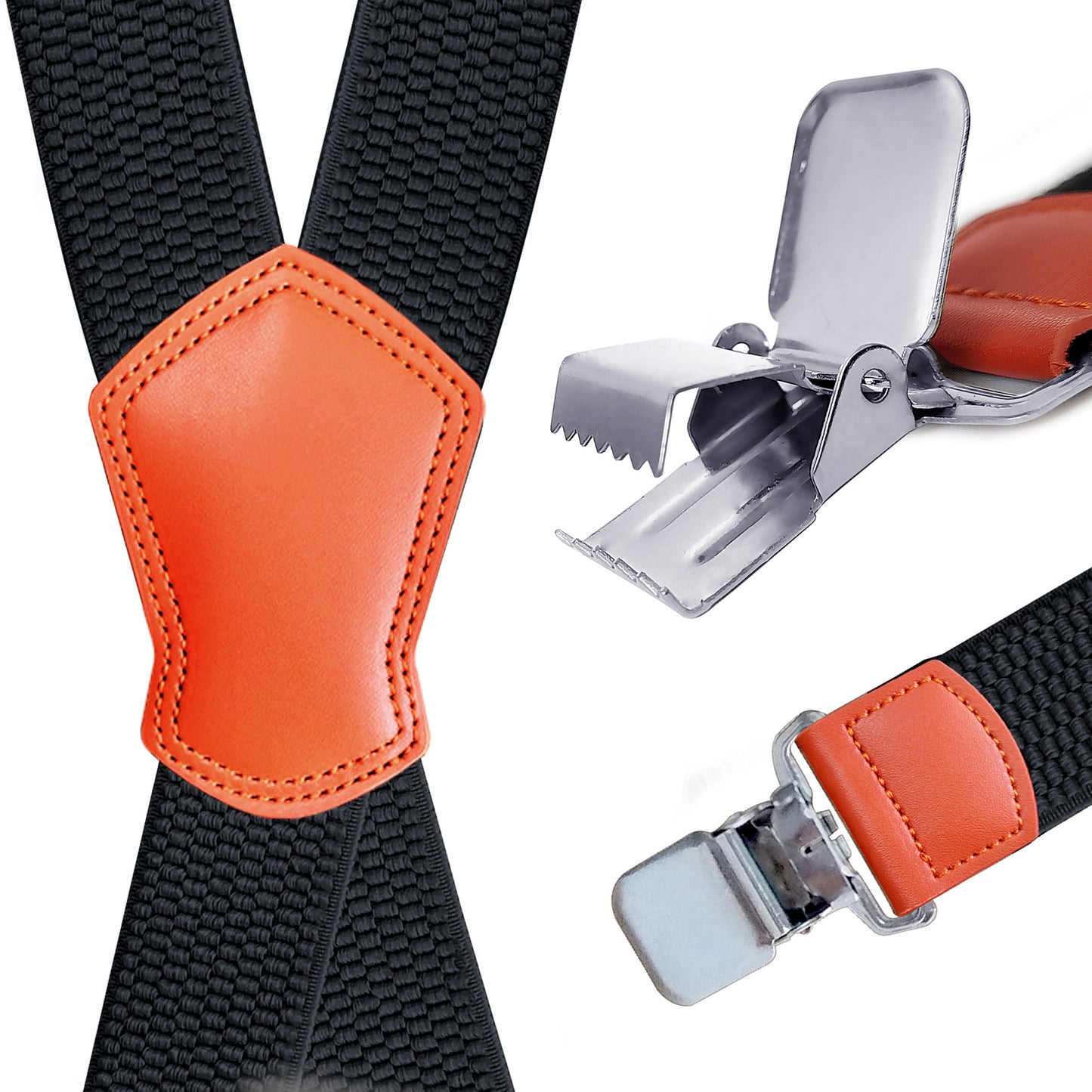 Unisex Corn Grain Elastic Garment Strap - Adjustable Trouser and Pant Suspender Clip