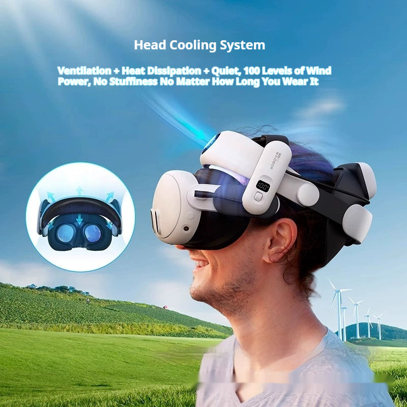 VR Headset Head Strap - Multi-Angle Adjustable Comfort Support for Virtual Reality Glasses